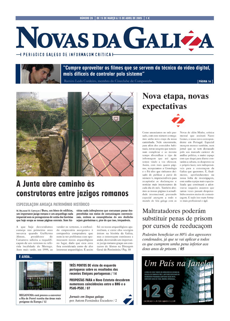 Capa de Novas da Galiza