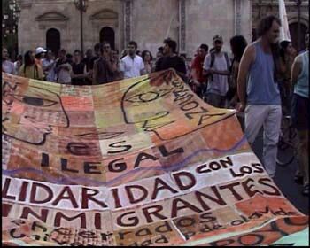 Sevilla. Manifestación en apoyo a los trabajadores inmigrantes.