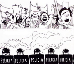 Dibujo de Carlos Julio del Movimiento Campesino de Córdoba