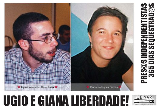 Cartaz pola liberdade d@s pres@s independentistas