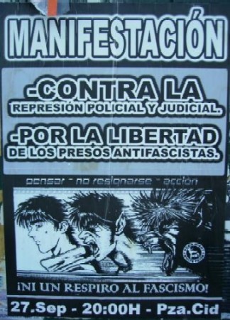 Cartel manifestación